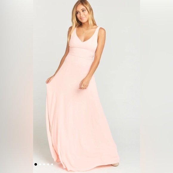 SHOW me your mumu Jenn maxi dress NWT peach/pink - Picture 3 of 16